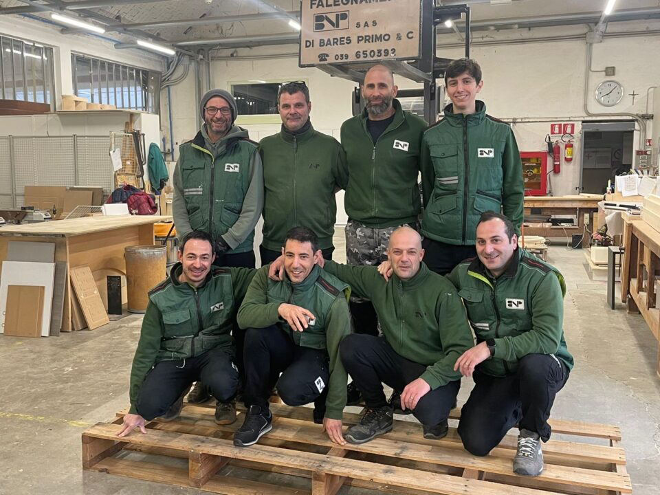 Il team del reparto Falegnameria BNP